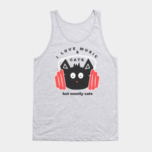 Music & cats Tank Top